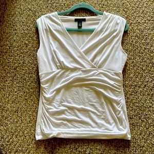 White sleeveless top size large